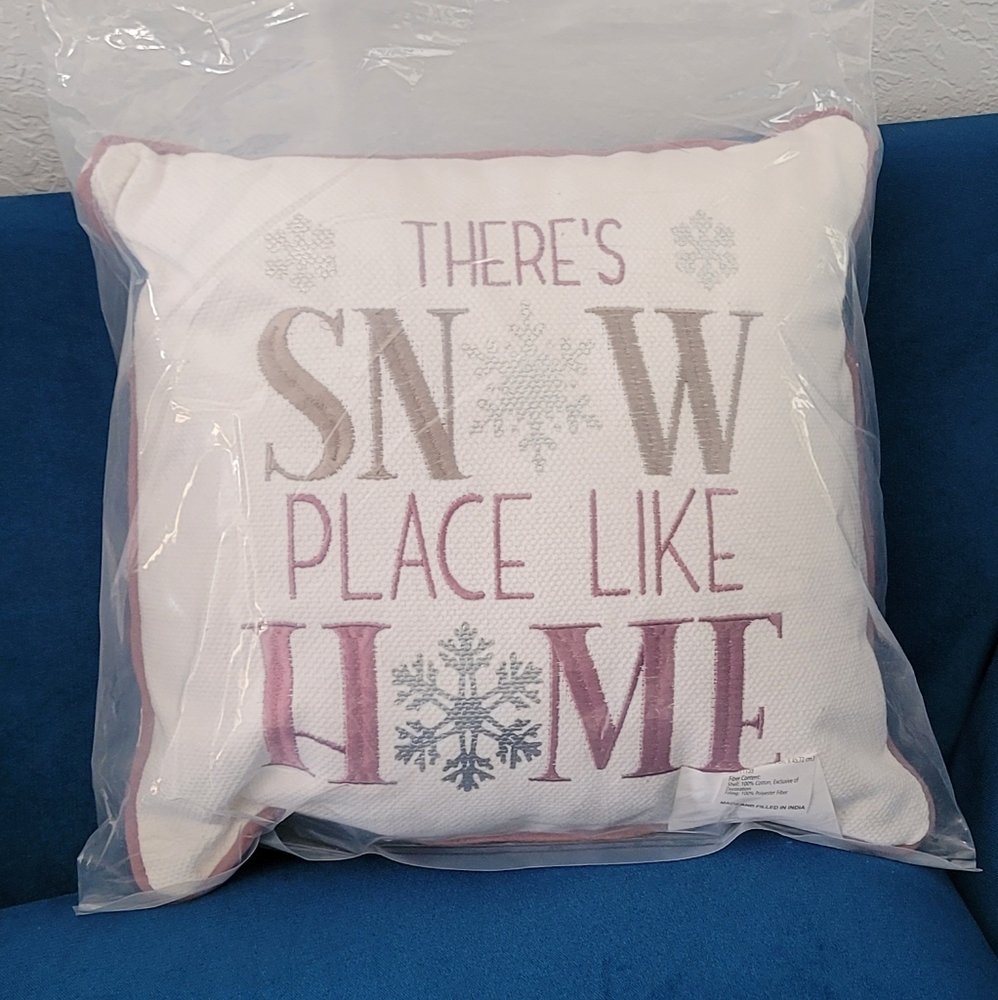 WINTER WONDERLANE There's Snow Place Like Home Holiday Pillow